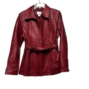 East 5th Women's Burgundy Leather Jacket